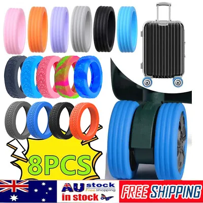 8PCS Luggage Wheel Covers Suitcase Wheel Protector Silicone Luggage Wheel Covers • $9.25