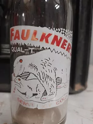 Faulkner Cordials Pyro Ceramic Label Soft Drink Narrabri Polar Bear • $14.99