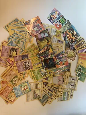 Vtg 90s/2000s Pokémon Lot Of 160+ Cards See Pics Many Doubles • $34.99