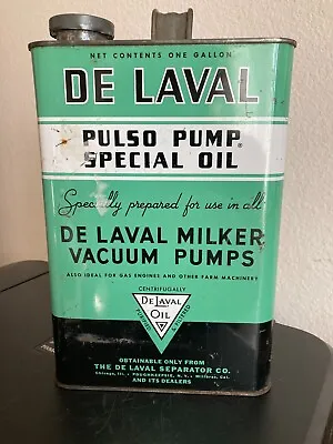 $45.55 • Buy Rare Vintage De Laval Pulso Pump Special Oil 1Gallon Can Vacuum Milker Pumps