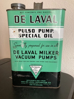 $45.55 • Buy Rare Vintage De Laval Pulso Pump Special Oil 1Gallon Can Vacuum Milker Pumps
