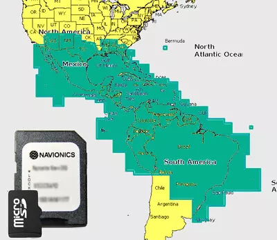 2024 Navionics Plus MicroSD MSD Chart Card Maps Mexico Caribbean BrazilBahamas • $68