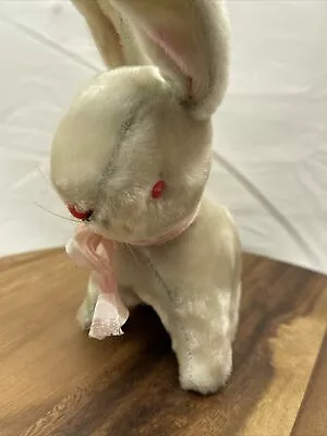 Vintage Plush Easter Bunny Rabbit Red Eyes And Nose 9” Doll Japan • $14.98