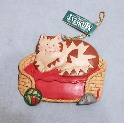 Midwest Of Cannon Falls Cat In Basket Ornament • $8