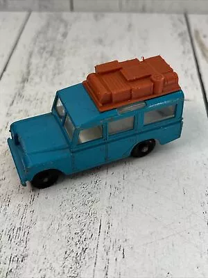 Vintage Matchbox Land Rover Safari Blue Black Wheels Toyota Lesney No. 12 • $11.99