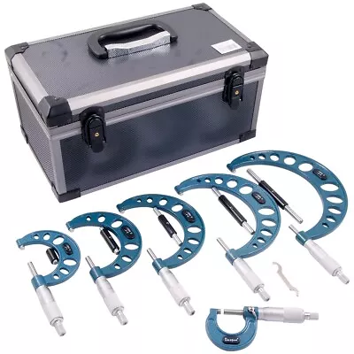 Dasqua 0-6  6 Piece Half Round Outside Micrometer Set (4112-0215) • $292.46