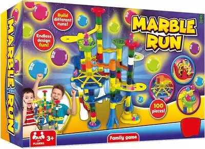 100 PCS Marble Run Toy Game With Construction Building Blocks For Kids Ages 3+ • £17.57