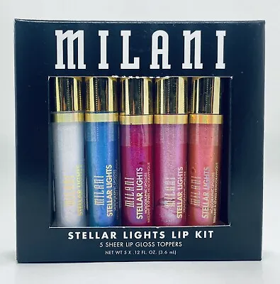 Milani Stellar Lights Lip Kit 5 Sheer Holographic Lip Gloss Topper Shade Colors  • $14.95