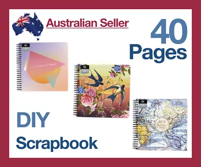 £29.82 • Buy 40pg Large Vintage DIY Scrapbook Album Photo Travel Memory Craft Book Hardcover
