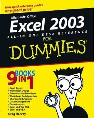 $4.64 • Buy Excel 2003 All-in-One Desk Reference For Dummies By Harvey, Greg