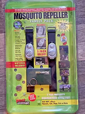 Pest Armor MOSQUITO REPELLER 2 Wristbands Family Pack 308912 New  Free S/H • $18.99