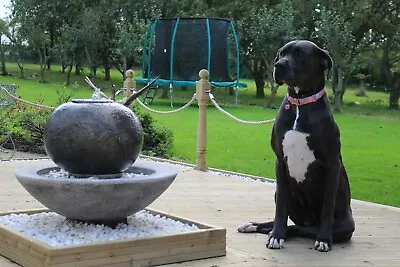 £447.63 • Buy Large Stone Patio Ball Fountain Garden Ornament Water Feature Solar Pump