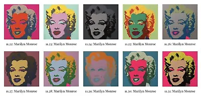 Andy Warhol Marilyn Monroe Sunday B Morning  10pcs Portfolio Silkscreen • $2995