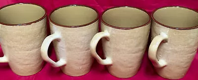 Cabela's River Birch Coffee Mugs (4) Holds 14 OZ    4-3/8  Stoneware • $24