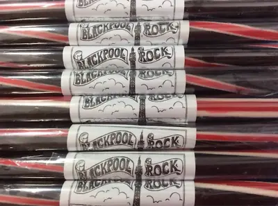 Gift Box Of 10 Sticks Of Traditional Wrapped Blackpool Rock - Liquorice • £9
