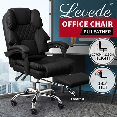 $189.99 • Buy Levede Gaming Chair Office Computer Seat Racing PU Leather Executive Footrest