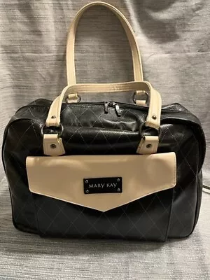 Quilted Black/Ivory Mary Kay Consultant Bag Satchel 11 X16  With Carrier Insert • $20