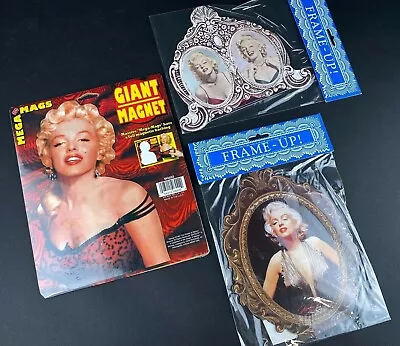 Vintage Mega-Mags Giant Magnet Marilyn Monroe & Frame-Up Greeting Cards New 1997 • $26.99