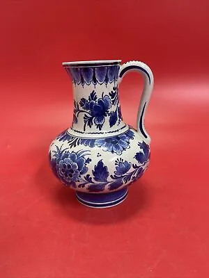 Vintage Delft De Porceleyne Fles Jug With Hand-painted Floral Design • $45