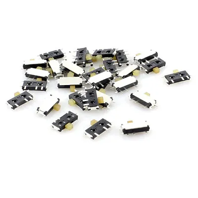 30 Pcs 1P2T SPDT Horizontal Mini Surface Mounted Devices SMT Slide Switch • $7.29