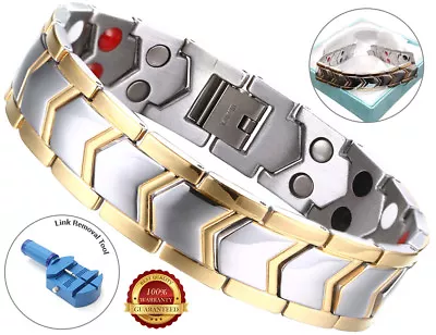 Magnetic Health Bracelet Carpal Tunnel Relief Arthritis Bio Therapy Chronic Pain • £16.59