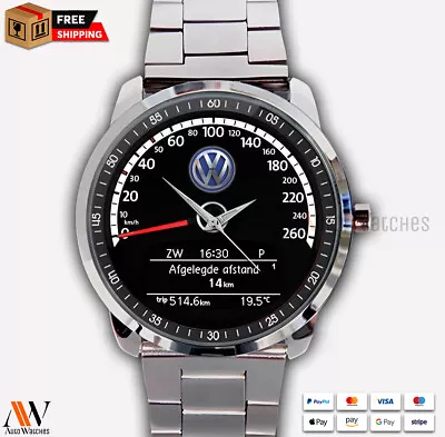 Volkswagen Beetle Rline Hatchback Speedometer Quartz Watch Men's Wristwatches • $24.99