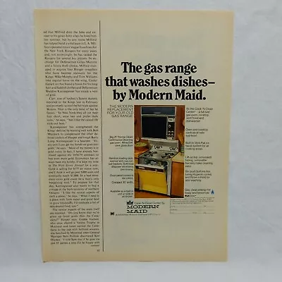 Modern Maid Gas Range Vintage Advertising Magazine Page April 8 1974 • $10