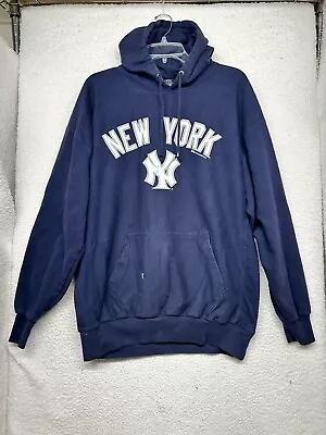 New York Yankees Hoodie Mens XL Extra Large Blue Stitches Hooded Sweatshirt • $19.99