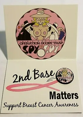 Spy Vs Spy Grey Lady BoobyTrap Breast Cancer Awareness Pathtag MAD Magazine Coin • $10