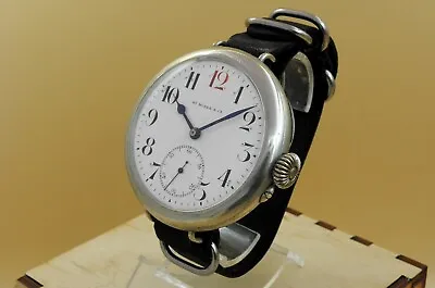 Rarest One Of The First Hy Moser&Cie Watch Co Enamel Dial Big Military WWI Orign • $1300