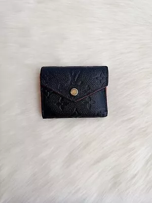 ✨Auth LOUIS VUITTON Zoe Monogram Empreinte Leather Mini Wallet Marine Rogue Navy • $295