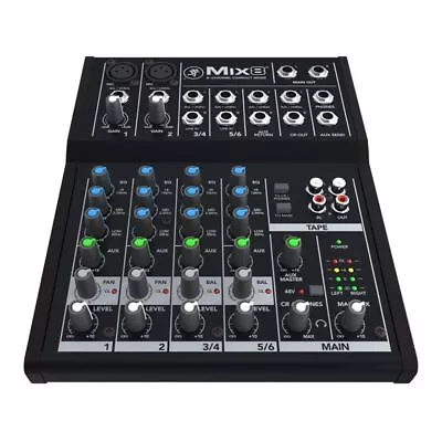 Mackie Mix8 8 Channel Mixing Desk 2 Mic/line Inputs 3-Band EQ • £116