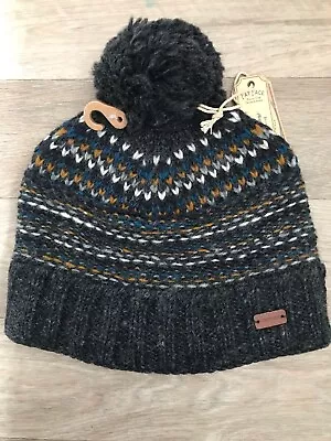 Bnwt Fatface  Pattern Beanie Bobble Hat • £13.99