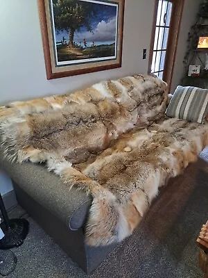 Real Dakota Coyote Fur - Throw/Blanket • $1895