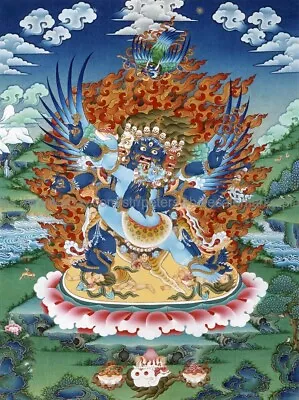 Wall Art Vajrakilaya Meditation Mindfulness Spirit Tibetan Thangka Paper Poster • $16.89