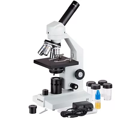 AmScope M500B-LED 40x-2000x Portable LED Compound Biological Microscope • $213.99