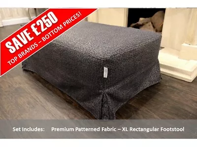 Collins & Hayes  Patterned Fabrics Selection – XL Rectangular Footstool • £199