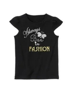 $12 • Buy New Gymboree Bee Chic  Always Bee In Fashion  Black Top Shirt Sizes 4 5 