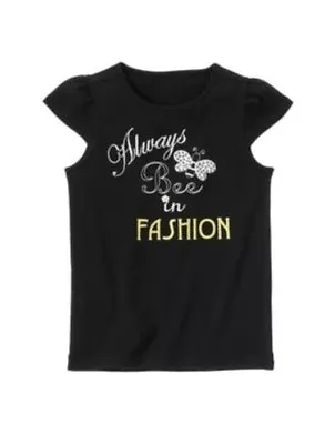 New Gymboree Bee Chic  Always Bee In Fashion  Black Top Shirt Sizes 4 5  • $12