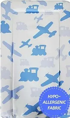 Babycurls Baby Changing Mat Wipe Clean Waterproof Cot Top Changer Planes Trains • £16.99