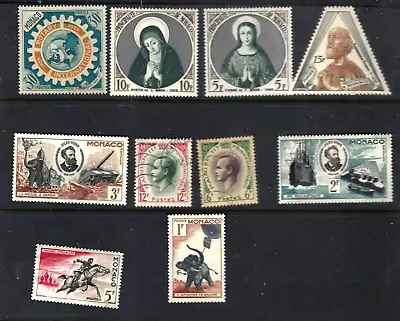 MONACO Stamp Lot Scott 334 33-337 350-353 340-343 USED • $0.01