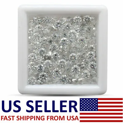 0.8~3mm White Clear D Color VVS1 Round Cut Loose Moissanite Stone Excellent Cut • $6.04