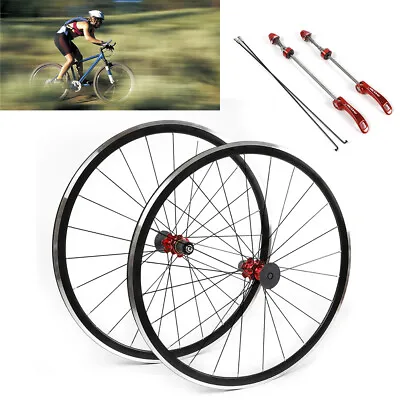 700C Ultralight Road Bicycle Bike Wheel Front Rear Wheelset Brake C/V 7-11 Speed • $111.15