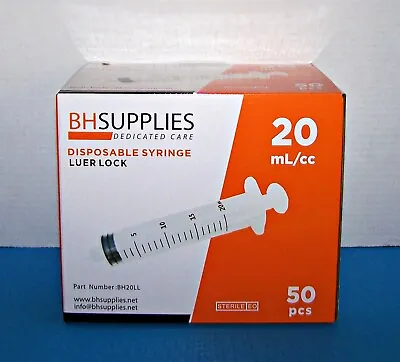 43 STERILE INDIVIDUALLY SEALED 20mL/cc LUER LOCK DISPOSABLE SYRINGES EXP. 2-2027 • $7.99