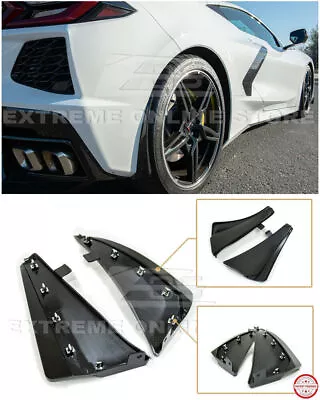 EOS C8 XL Extended Carbon Flash Rear Splash Guards Mud Flaps For Corvette 20-Up • $159.99