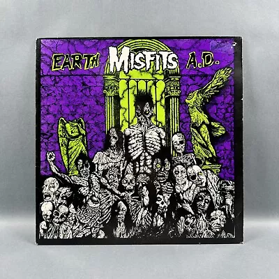 THE MISFITS EARTH A.D. No Barcode PL9-02 LP Vinyl PLAN 9 DIE DIE • $349.99