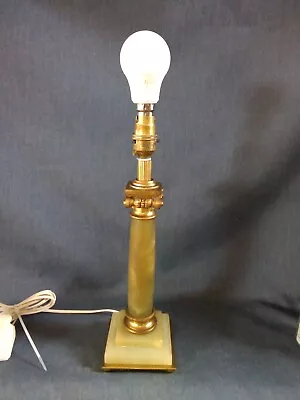 Brass  Marble /onyx Corinthian Column Table Lamp Antique/ Vintage • £65