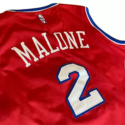 Philadelphia 76ers Sixers NBA Champion Jersey 1982 Moses Malone 2 XL Extra Large • $43.15