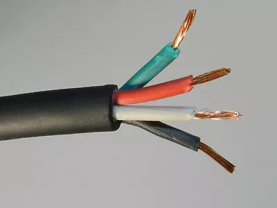 5 Ft 14/4 SJOOW SJO SJ SJ00W Black Rubber Cord Outdoor Flexible Wire/Cable • $16.95