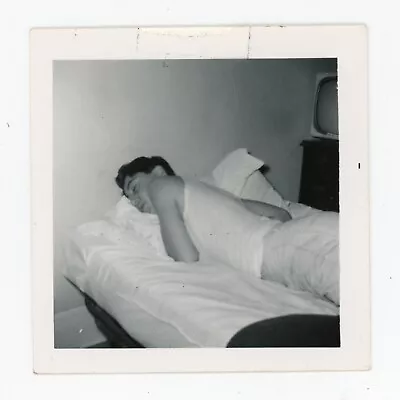 # 16 Vintage Photo Sleeping Frat  Boy Man On Bunk  Snapshot Gay • $14.95
